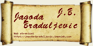 Jagoda Braduljević vizit kartica